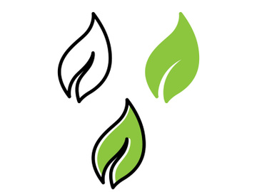 Green leaf ecologi  vector icon logo preview picture