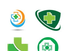 Health medical logo template vector illustration design