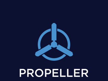 Abstract propeller logo with creative idea preview picture