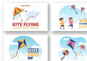 12 National Kite Flying Day Illustration