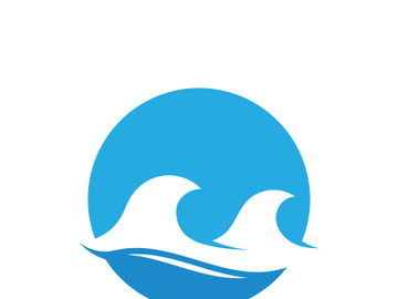 Ocean water wave wave logo design. preview picture