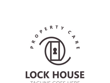 Lock House secure logo design, smart key home vector concept template preview picture