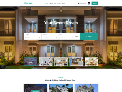 Real Estate Website Template Design