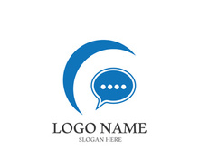 Speech bubble icon Logo template vector illustration