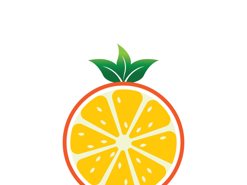 Orange logo design vector icon illustration