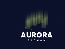 Aurora Logo, Light Wave Vector, Nature Landscape Design
