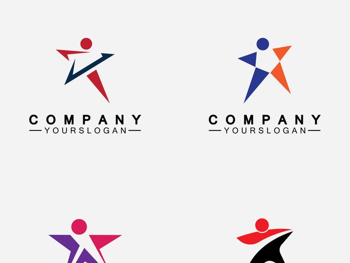 Star people success logo and symbol icon Template