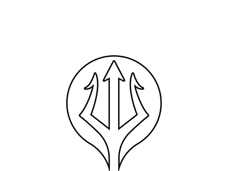 Trident Logo Template vector icon illustration design