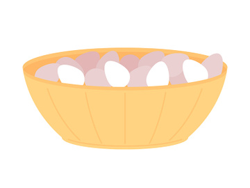 Preparing eggs for decorating semi flat color vector object preview picture