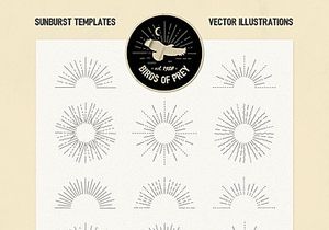 Vintage Glory: Sunburst Vector Set