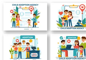 12 Child Adoption Agency Illustration
