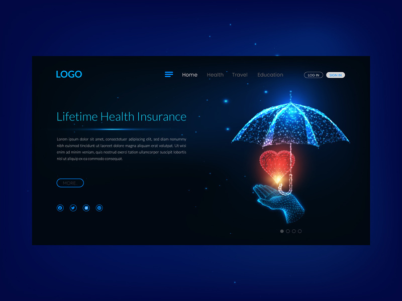 Lifetime Health Insurance Landing Page