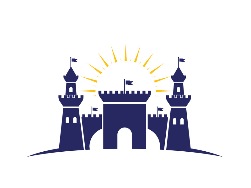 Castle vector illustration icon