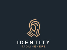 Fingerprint technology Logo Security system element symbol biometric template