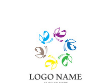 Butterfly logo icon vector design illustration
