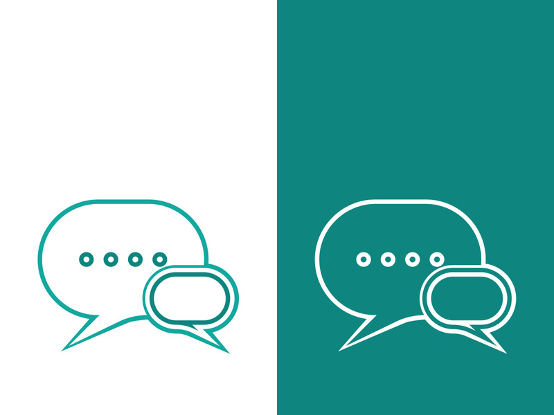 Speech bubble icon logo template vector illustration
