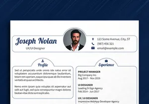 Clean & Modern Resume Template with Cover Letter