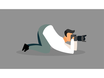 Photographer at work flat vector illustration preview picture