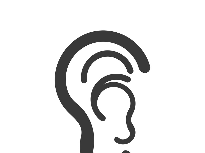 Hearing logo template and symbol vector icon design