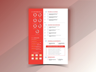 Professional Vibrant Creative Resume Design