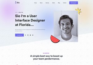 Sio - Personal Portfolio Website Figma Template