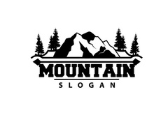 Mountain Logo, Nature Landscape Vector