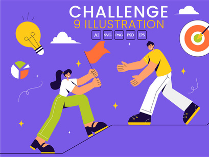 9 Challenge and Overcoming Obstacle Illustration