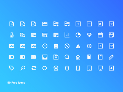 50 Free Blocky Icon Pack