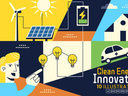10 Clean Energy Innovation Illustration
