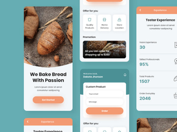 Tostar - Order Bread Mobile App Light Mode preview picture