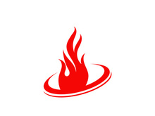 Fire Logo Template  Flame Symbol  Icon Vector
