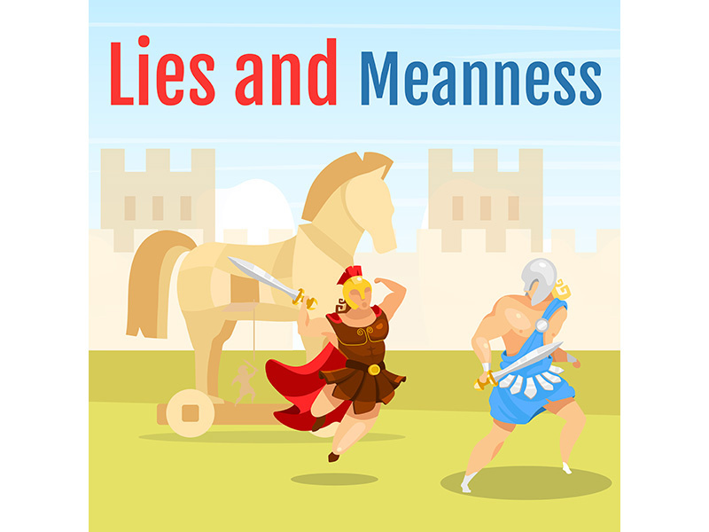 Lies and meanness social media post mockup