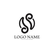 S letter creative icon logo design elegant vector illustration