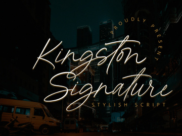 Kingston Signature - Stylish Script Font preview picture