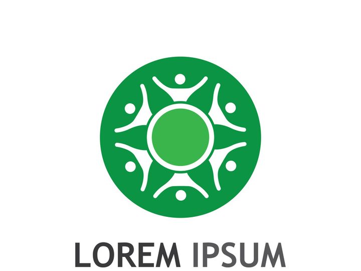 people community logo design with creative idea.