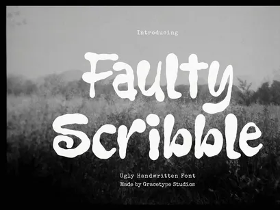 Faulty Scribble | Ugly Handwritten Font