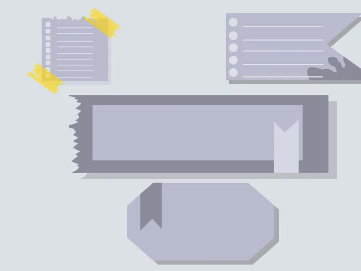 Ripped Pages Design. Torn Paper Notes Torn Edges With Tape, Vector Notepad Realistic Color Stationery Blank Memo Paper