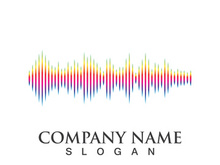 Sound waves vector illustration design template