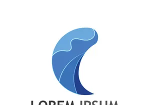 Ocean water wave wave logo design.
