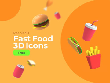 Reebie3D Fast Food 3D Icons preview picture