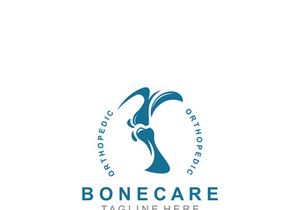 Bone care logo, Minimalist joint bone design Illustration orthopedic template