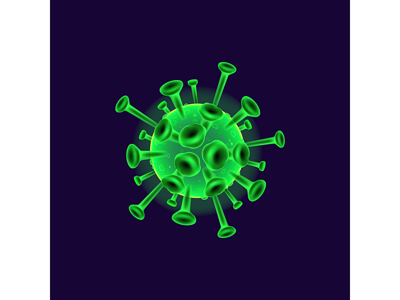 Coronavirus realistic vector illustration