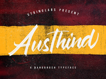 Austhind - Stylish Brush Font preview picture