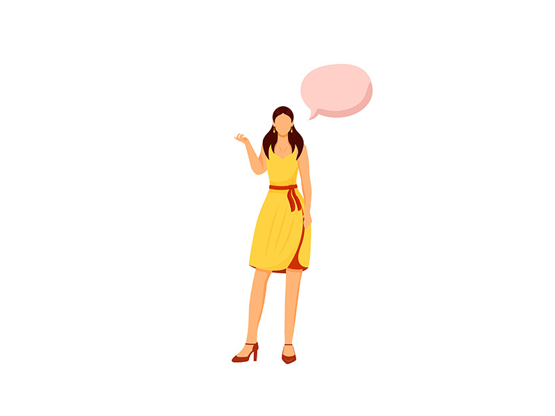 Fashion flat color vector faceless character