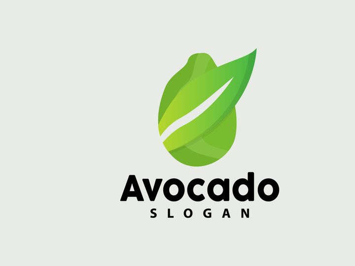 Avocado Logo, Fresh Fruit Vector Symbol Icon Design