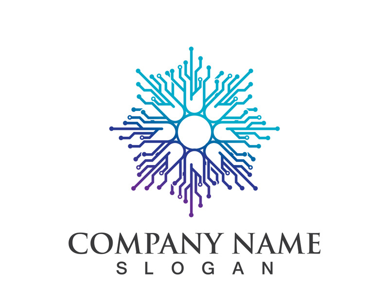 Technology logo images illustration design template