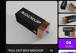 Pull Out Box Mockup