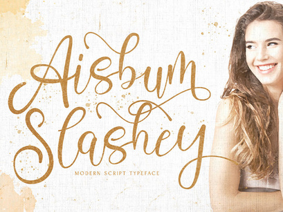 Aisbum Slashey - Modern Script Font