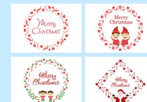 20 Merry Christmas With Santa Claus Background Vector