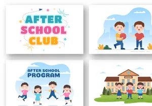 10 Students After School Illustration